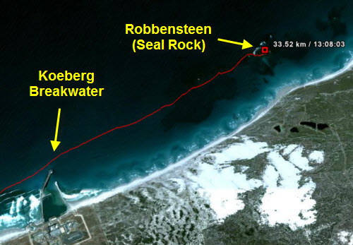 Koeberg to Robbesteen - the GPS Track